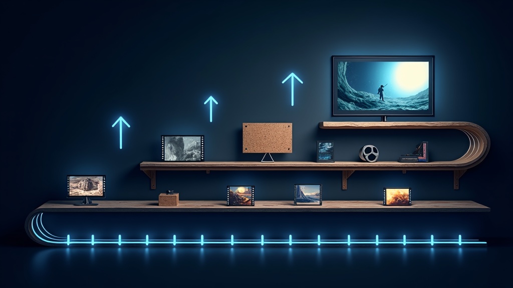Flux de production vidéo IA à plusieurs niveaux montrant les étapes de brouillon, production et rendu final
